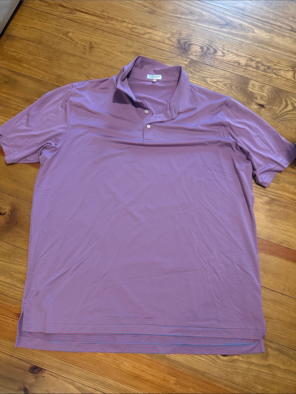 Peter Millar Sz XXL Men's Short-Sleeve Polo Shirt - Red and blue stripes